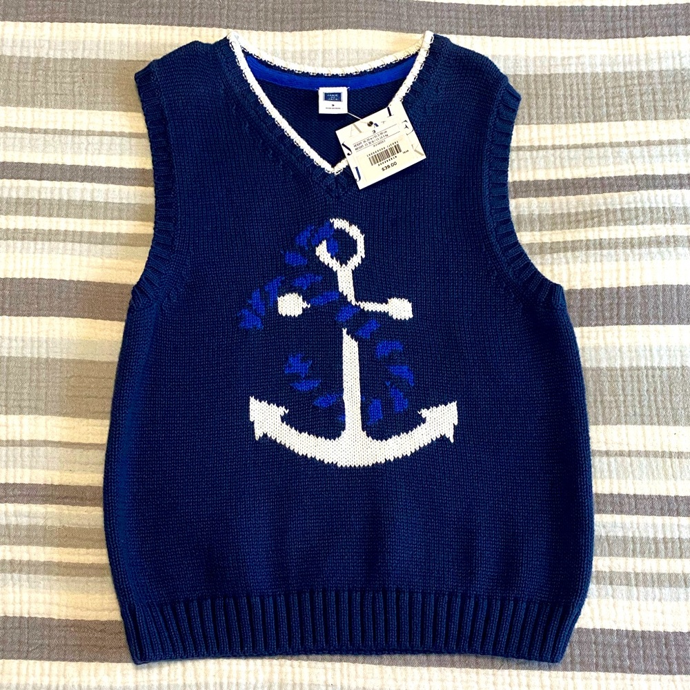 Janie and Jack Nautical Sweater Vest NWT